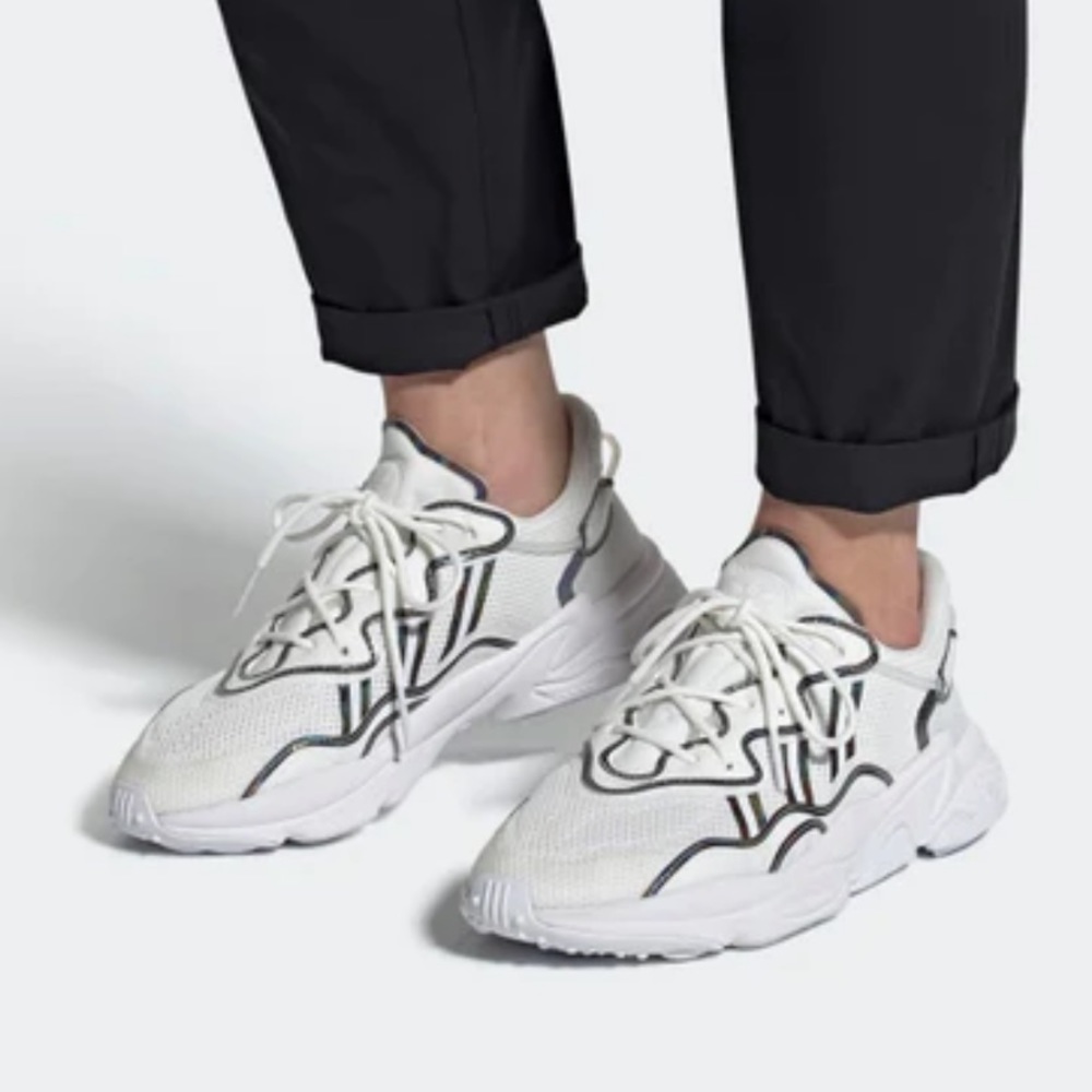 NEW WITHOUT BOX = adidas originals Ozweego 'White Iridescent' FV9654